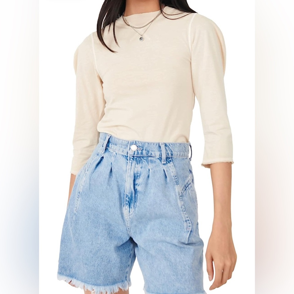 NWT Free People Clover top We The Free Oatmeal Sz Small Retails $58